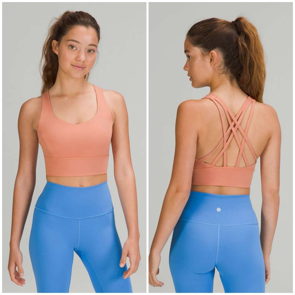 Lululemon Free to Be Serene Longline Bra Size 14 C/D Cup Pink Savannah